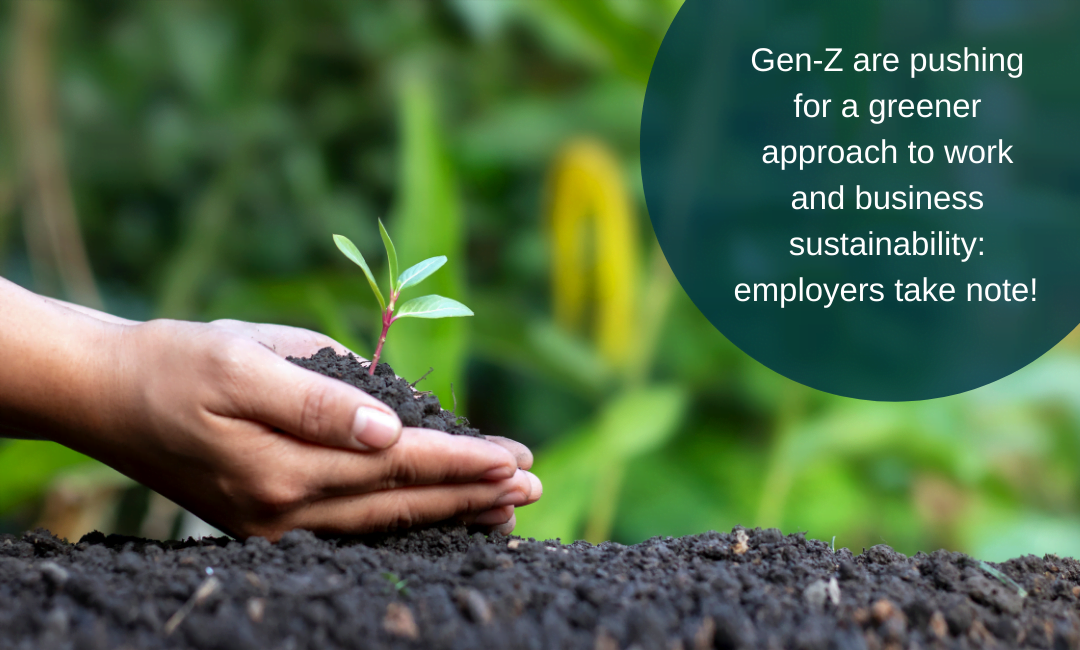 Gen-Z are pushing for a greener approach to work and business sustainability: employers take note!